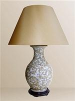 ALEXANDERS  35 CM  FAWN ARABESQUE THICK BASKET LAMP